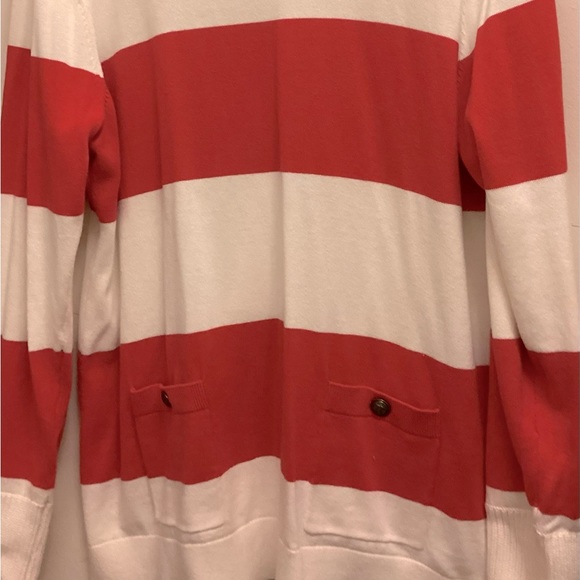 Nautical Ladies Red & White Striped Sweater XXL - Picture 4 of 10